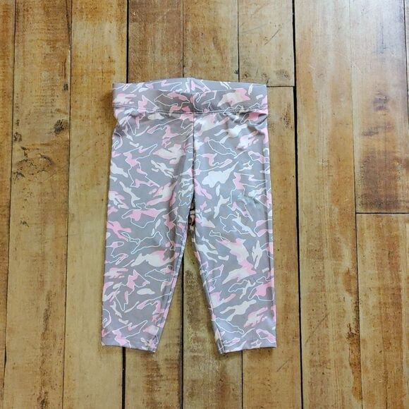 Puma Leggings 3T Athletic Leggings  Pink Gray Soccer Activewear Spring - Picture 1 of 4